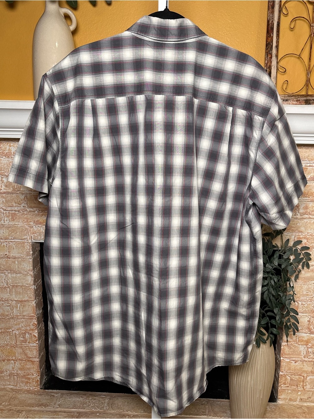 Carhartt Force Relaxed Fit Plaid Short Sleeve Shirt Men’s XL Gray #864 - Picture 4 of 8